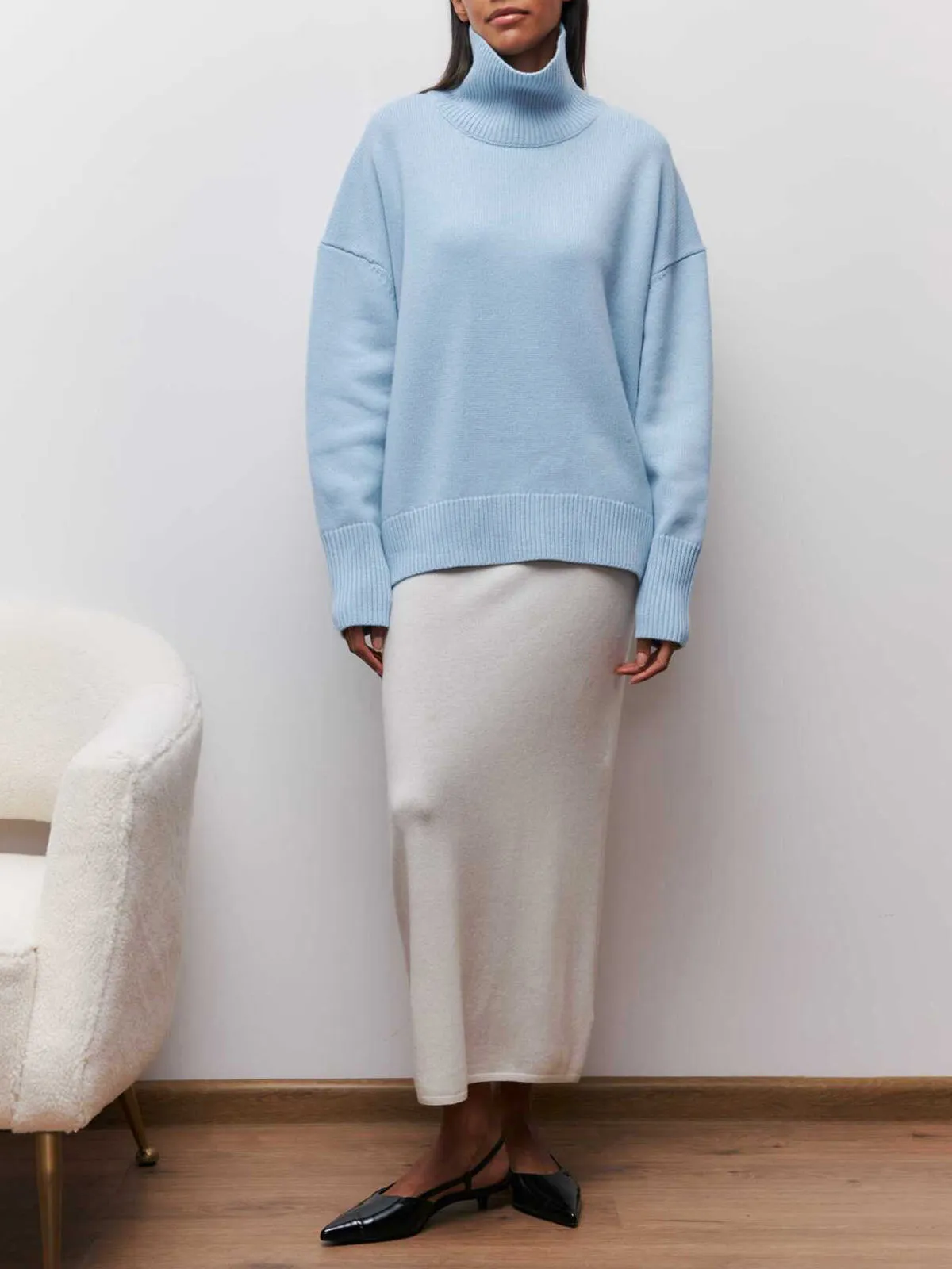 Cloudless Sky Turtleneck Oversized Sweater