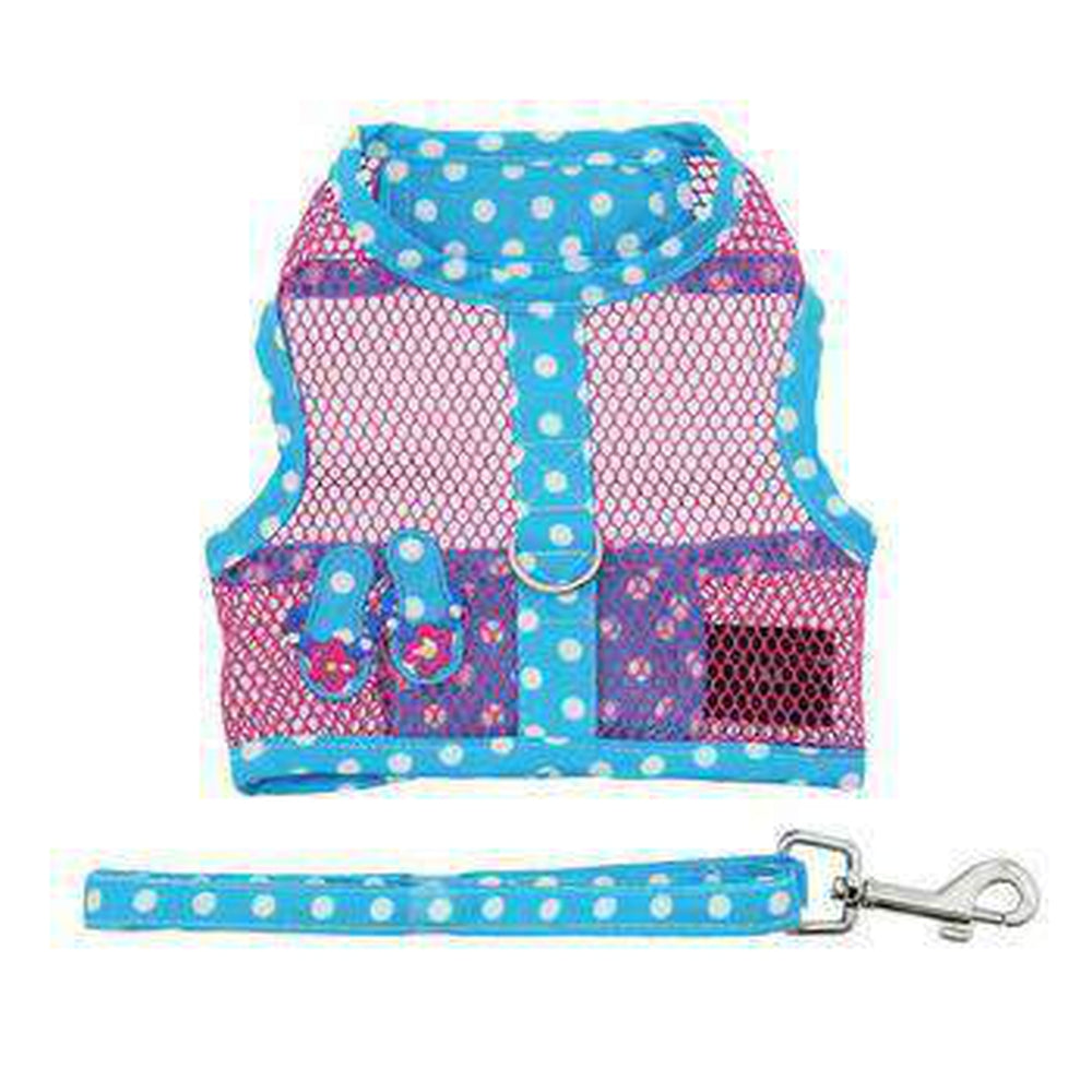 Cool Mesh Dog Harness Under the Sea Collection - Pink and Blue Flip Flops