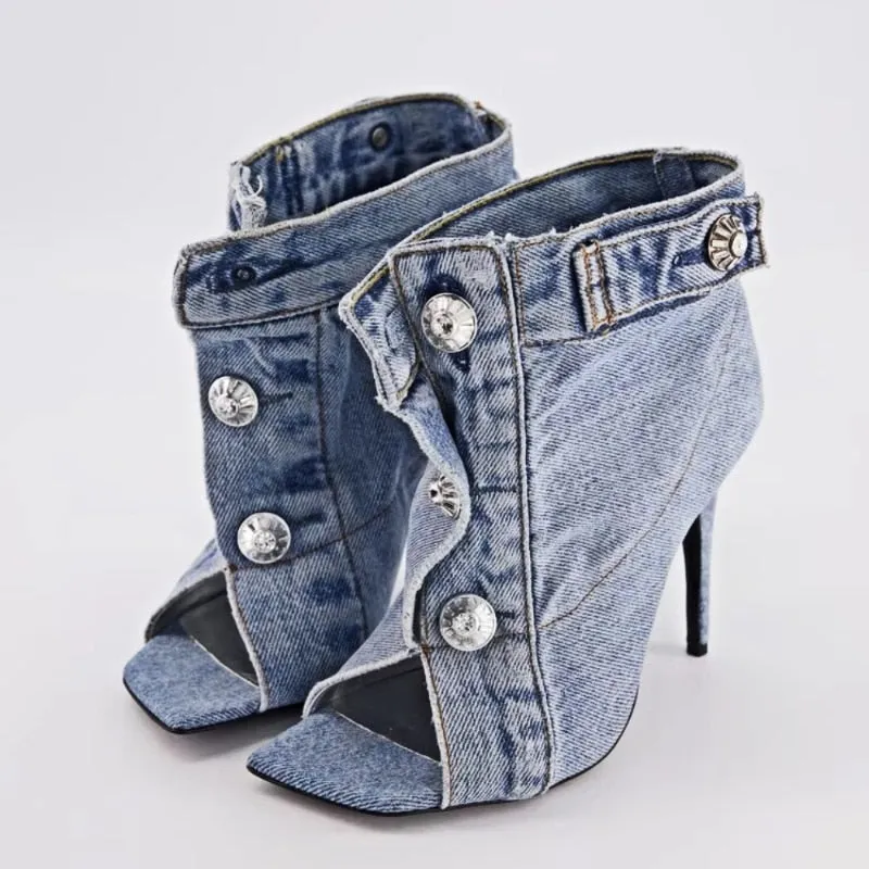 Cordova Denim High Heels