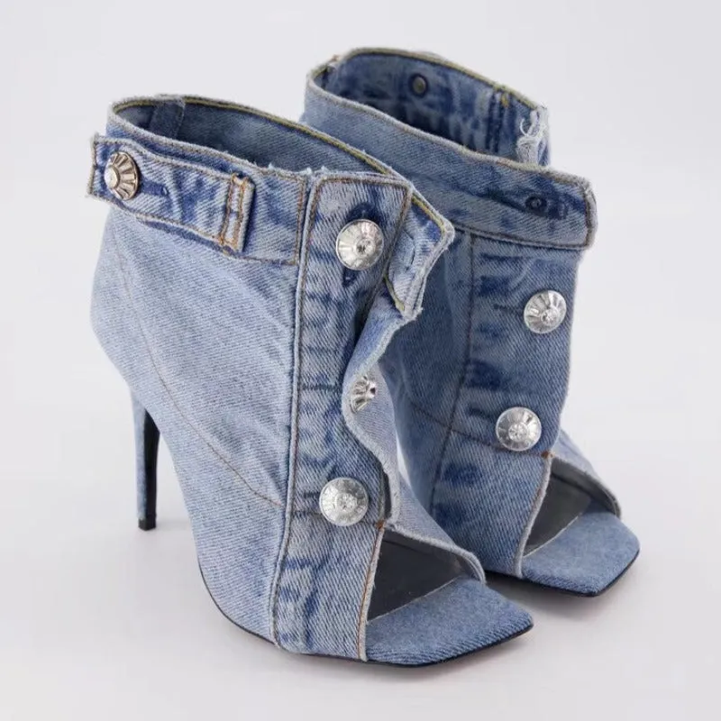 Cordova Denim High Heels