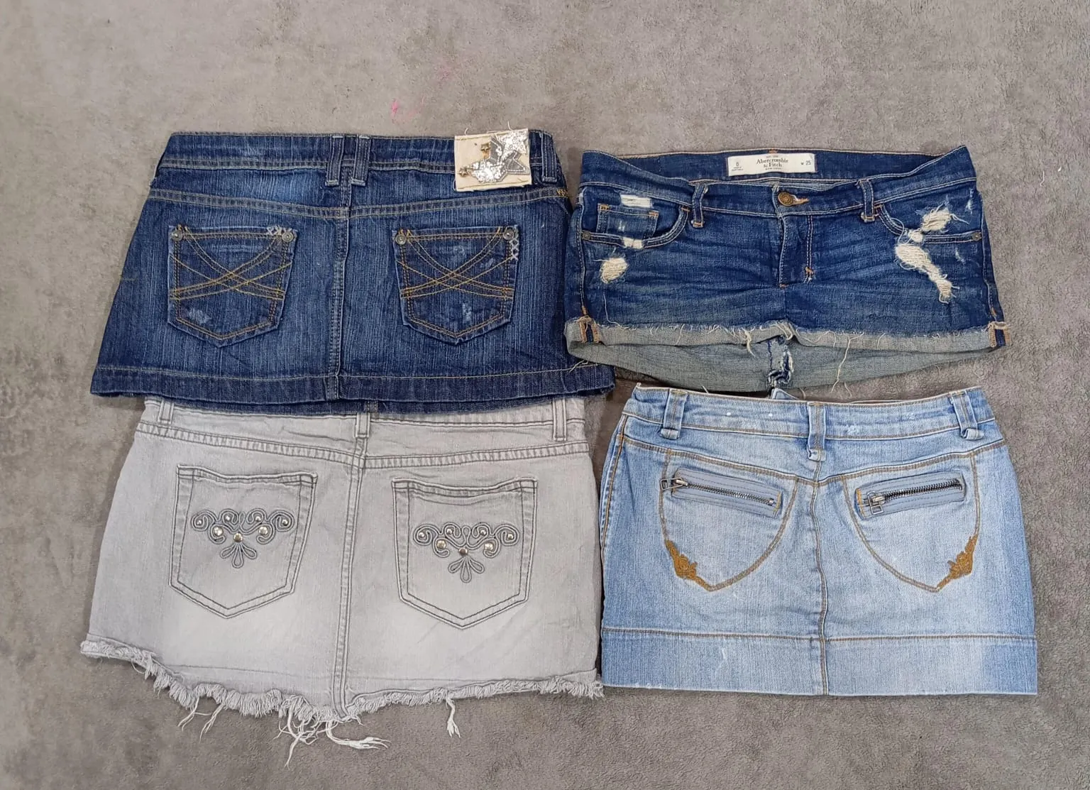 CR2519 Y2K Denim Skirts - 12 Pcs