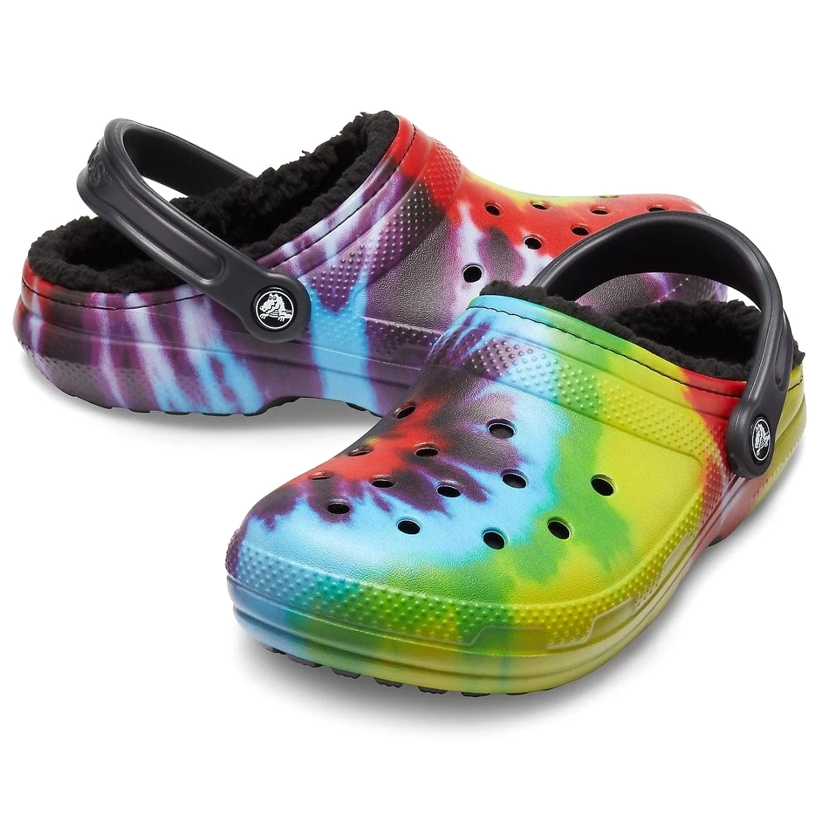 Crocs Women's Classic Tie-Dye Lined Clog 206341-988 - Multi/Black