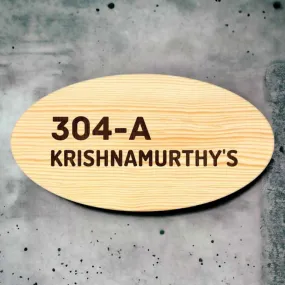 Customized Wooden Name Plate for Flat Bungalow