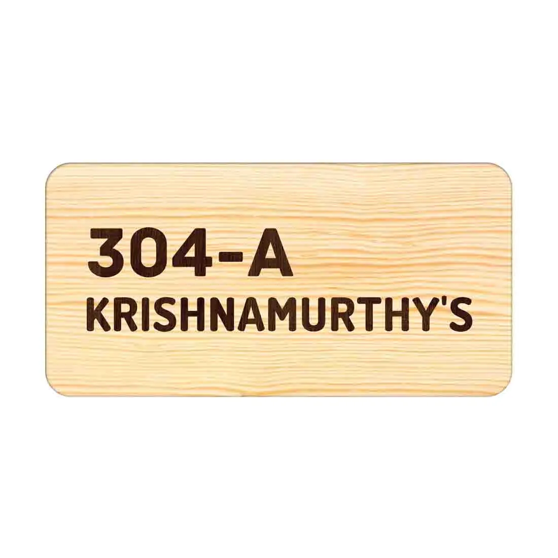 Customized Wooden Name Plate for Flat Bungalow