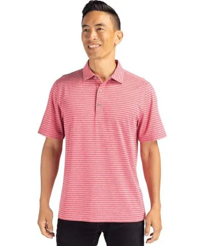 Cutter & Buck Big & Tall Forge Eco Heather Stripe Stretch Recycled Polo Shirt