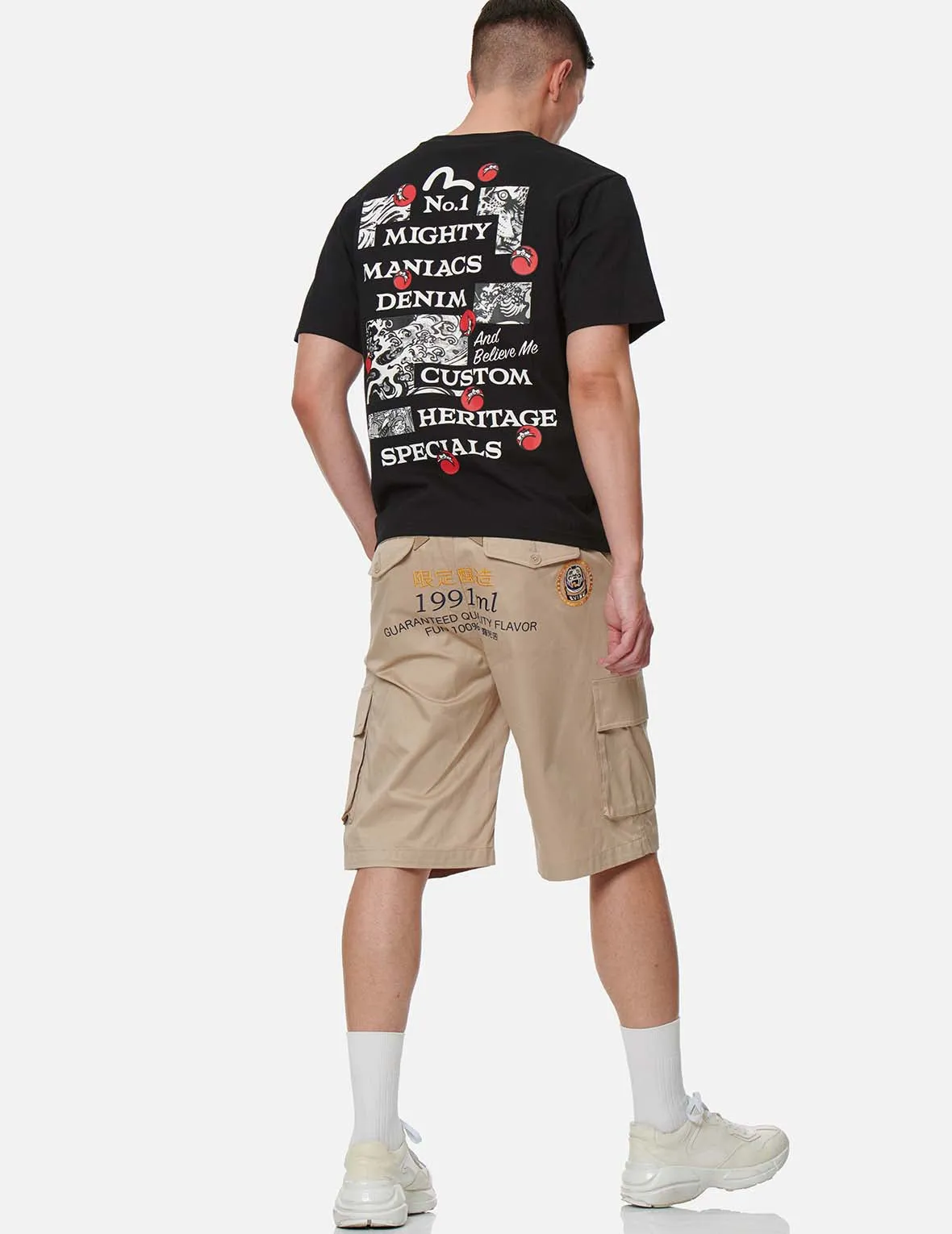 Daruma Label Embroidered Cargo Shorts