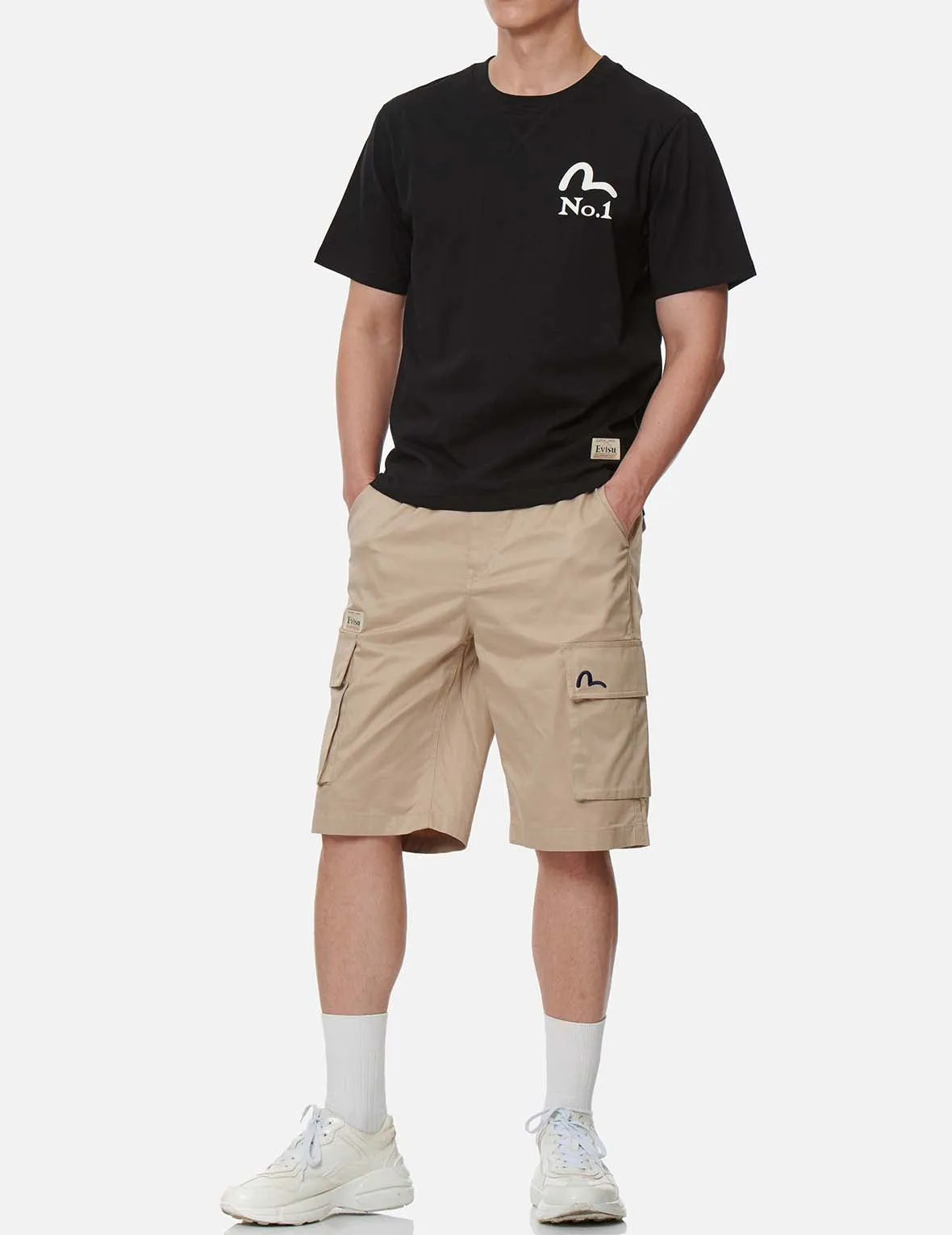 Daruma Label Embroidered Cargo Shorts