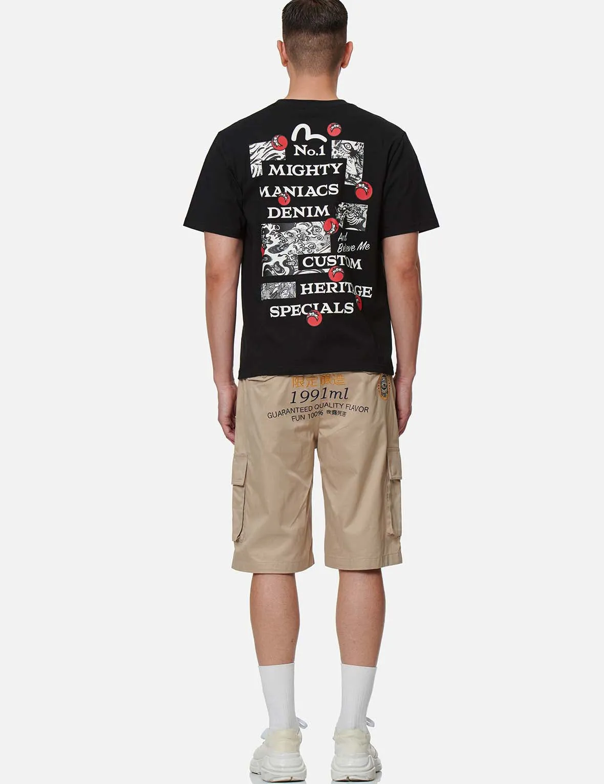 Daruma Label Embroidered Cargo Shorts