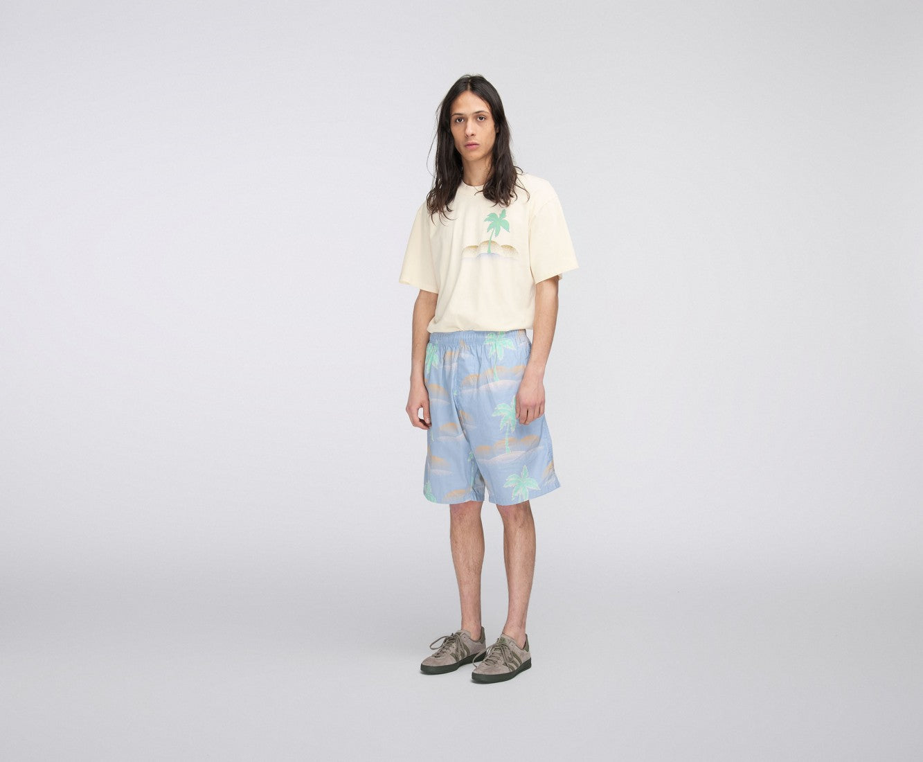 EDWIN Chiba Palm Shorts Ice Blue