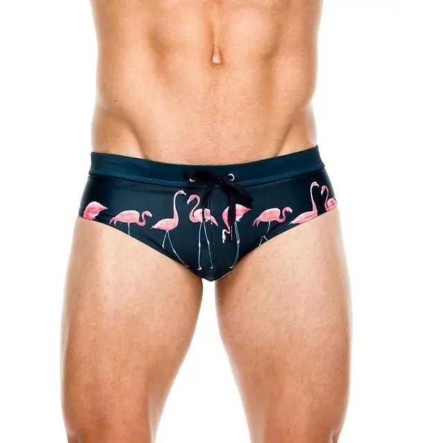 Flamingo Print Men Briefs