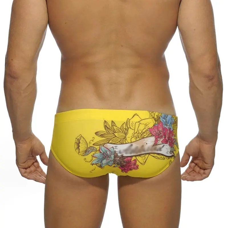 Floral Swim Briefs For Men