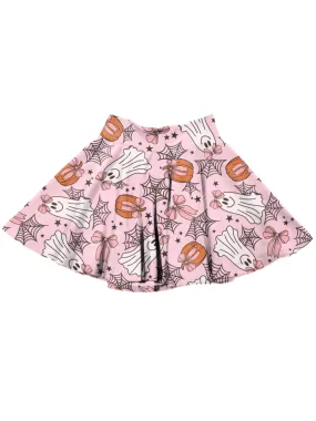 Girls Halloween Skater Skirts - Retro