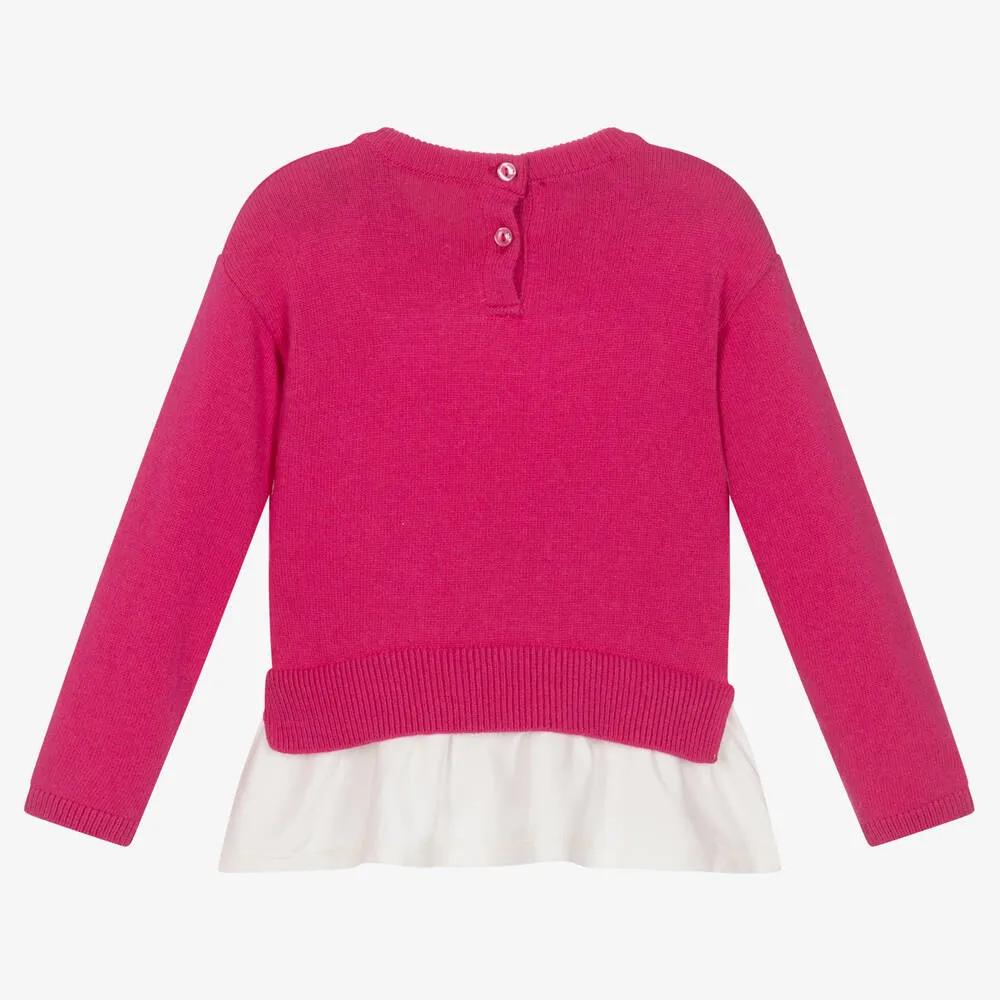 Girls Pink Knitted Sweater