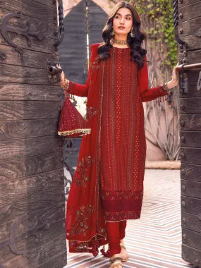 Gul Ahmed Festive Eid Embroidered Chiffon Unstitched 3Pc Suit FE-42036