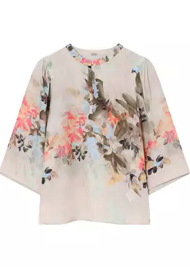 Gustav Neomi shirt 52655 Skjorte - Beige w. Watercolour Print