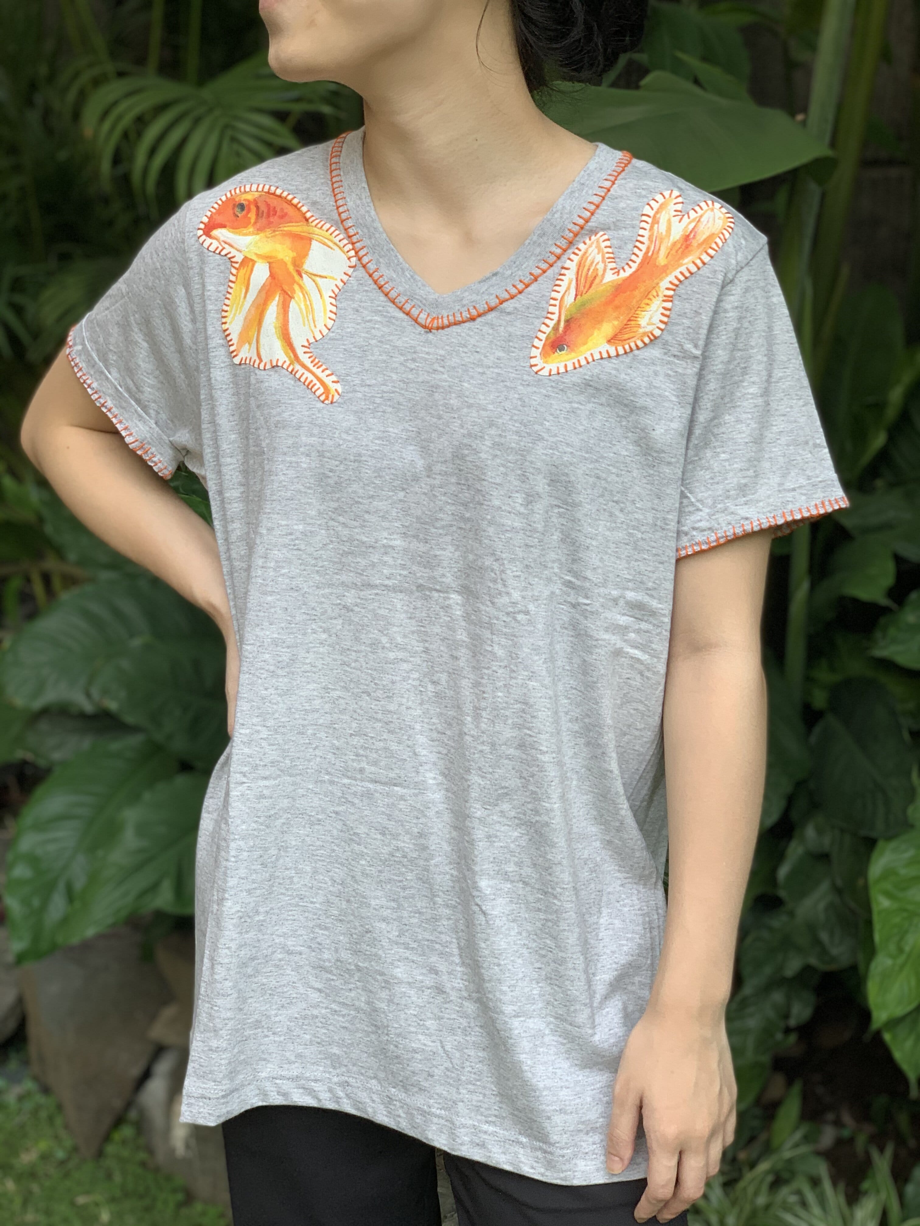 Hand-Painted Shirt (Goldfish)