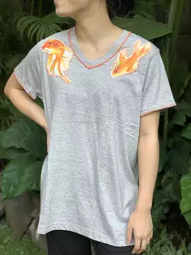 Hand-Painted Shirt (Goldfish)