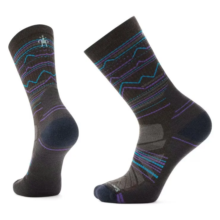 Hike Light Cushion Mountain Range Pattern Crew Socks - SW001615