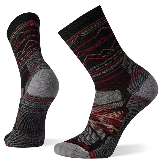 Hike Light Cushion Mountain Range Pattern Crew Socks - SW001615