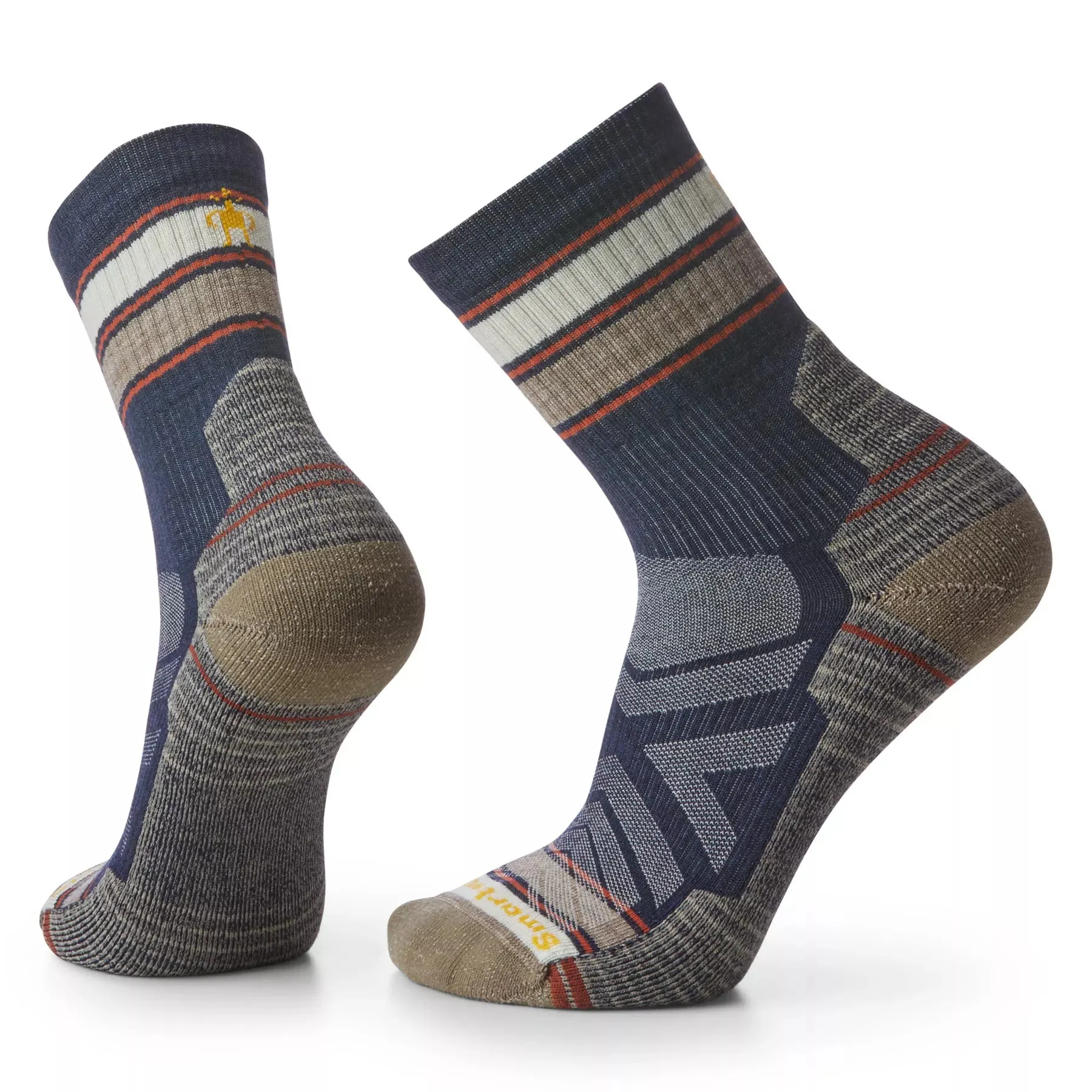 Hike Light Cushion Striped Mid Crew Socks - SW001609