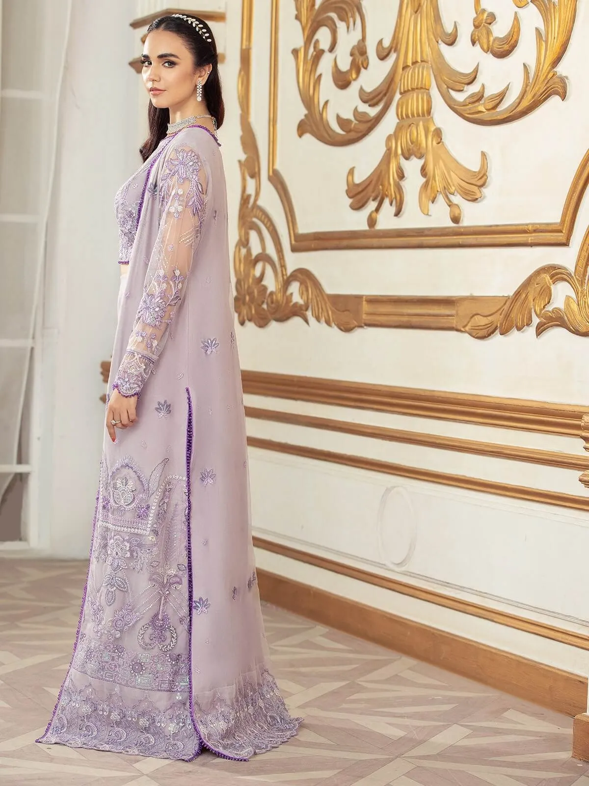 House of Nawab Gul Mira Luxury Formal Unstitched 3PC Suit 06-TANAZ