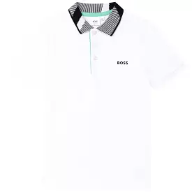 Hugo Boss Boys S/S Polo _ White J25N58-10B