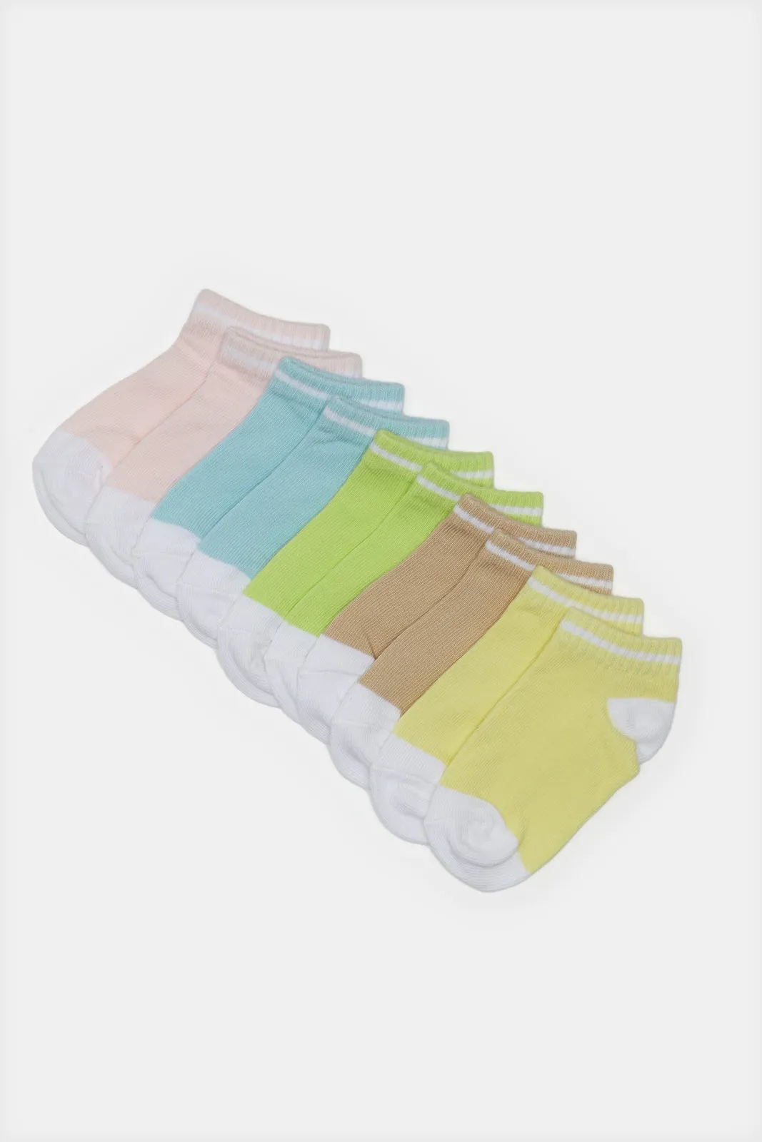 Infant Girls Assorted Ankle Length Socks (5 Pairs)