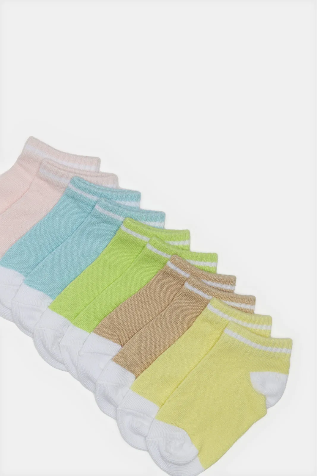 Infant Girls Assorted Ankle Length Socks (5 Pairs)