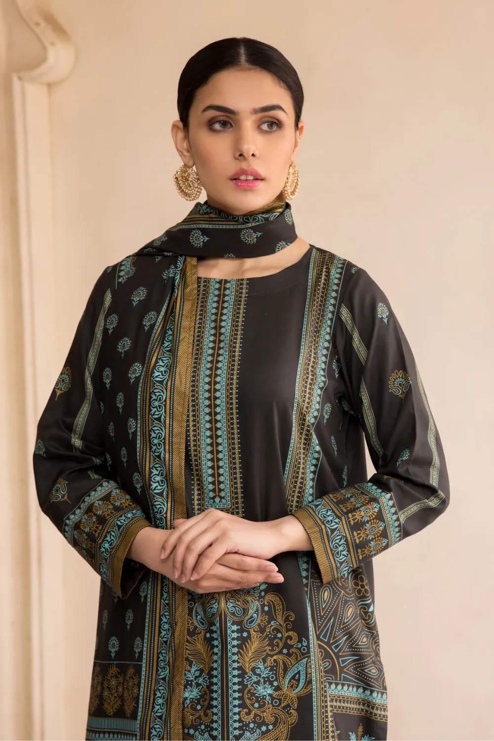 Ittehad Textiles Unstitched Printed Linen 3Pc Suit LF-VSL-006B