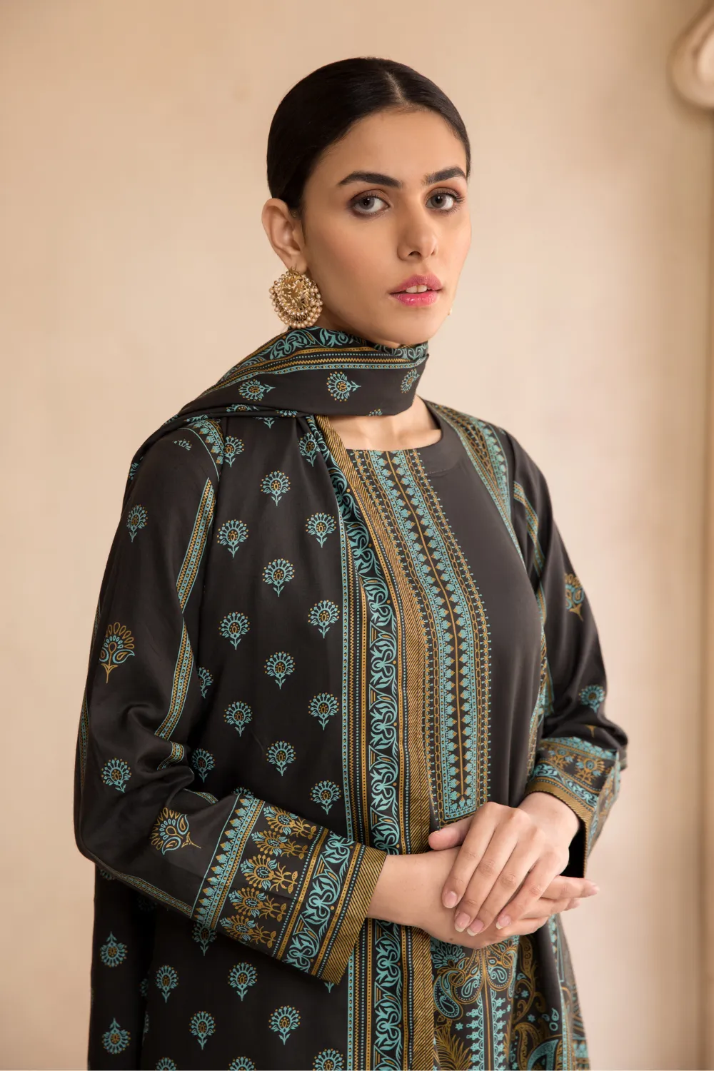 Ittehad Textiles Unstitched Printed Linen 3Pc Suit LF-VSL-006B