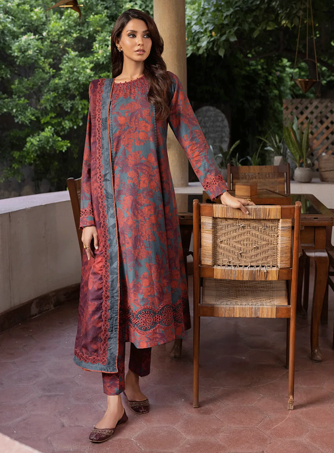 Jahanara By Iznik Embroidered Slub Unstitched 3 Piece Suit - 10 MAHNAZ