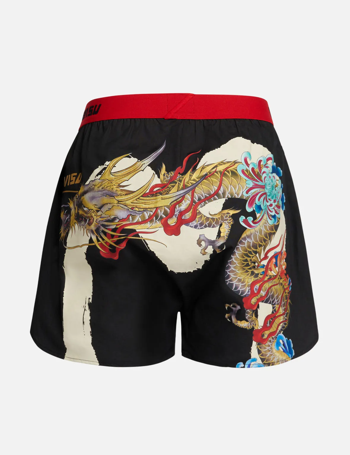 Japanese Dragon Daicock Foil Print Kamon Boxer Shorts