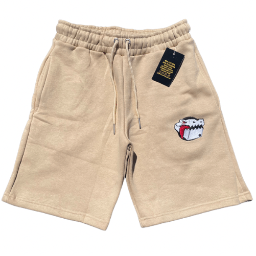 Khaki 'Bad Boxx' Sweat Shorts (Slim Fit)