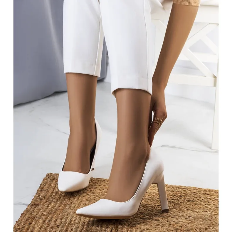 Kilda white high heels