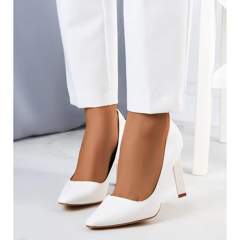 Kilda white high heels