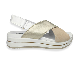 Ladies IGI & Co Sandals White/Taupe/White 5677522