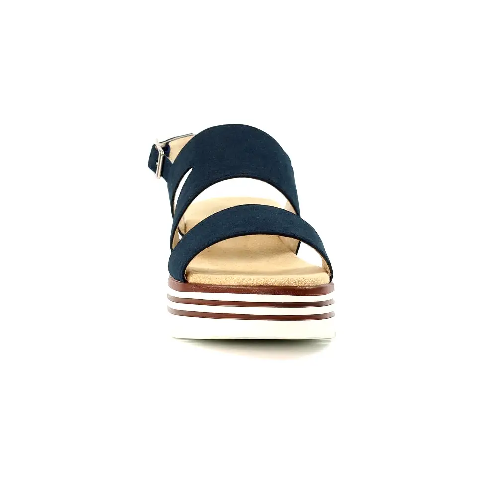 Ladies Lunar Sandal Navy Chunky Comfort Jocelyn