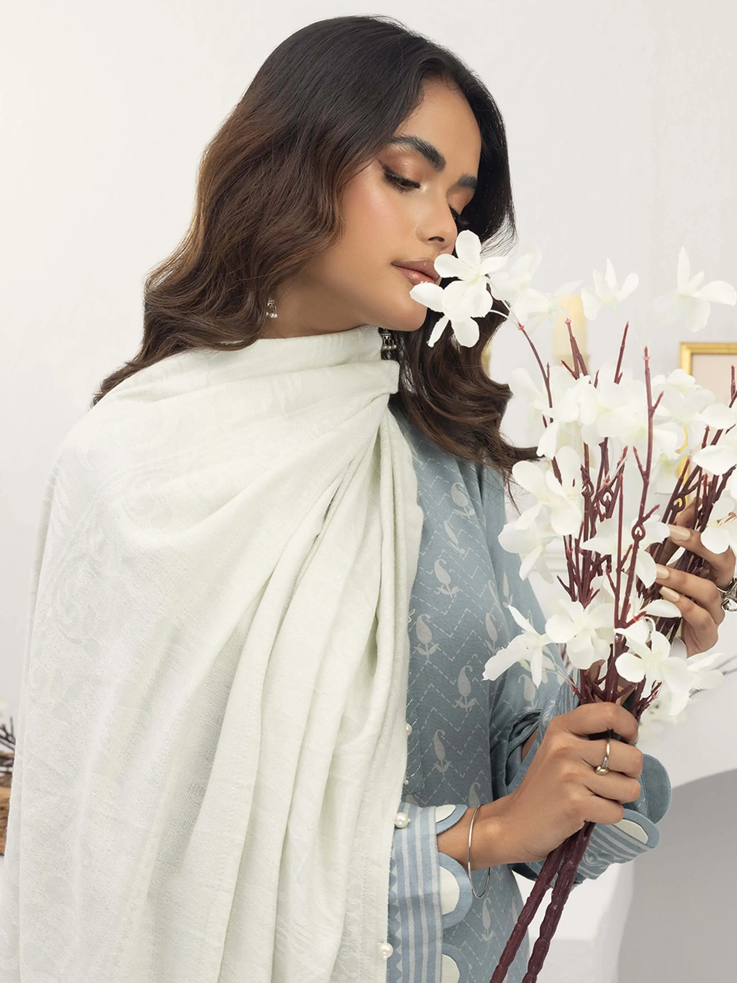 Lakhany by LSM Pashmina Printed Unstitched 3Pc Suit LG-SR-0131-B