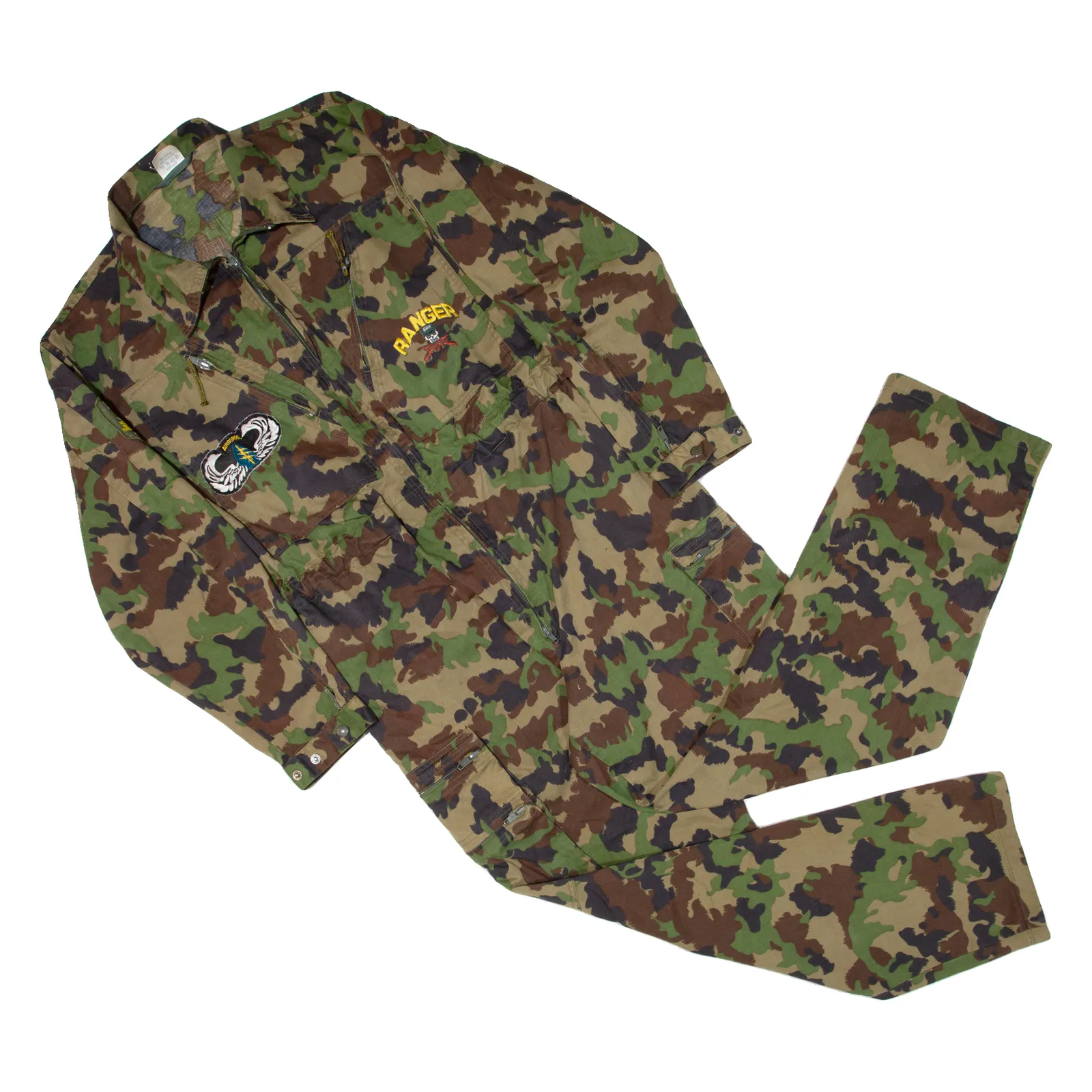 MACTEX Cargo Mens Boiler Suit Green Relaxed Camouflage L W38 L31