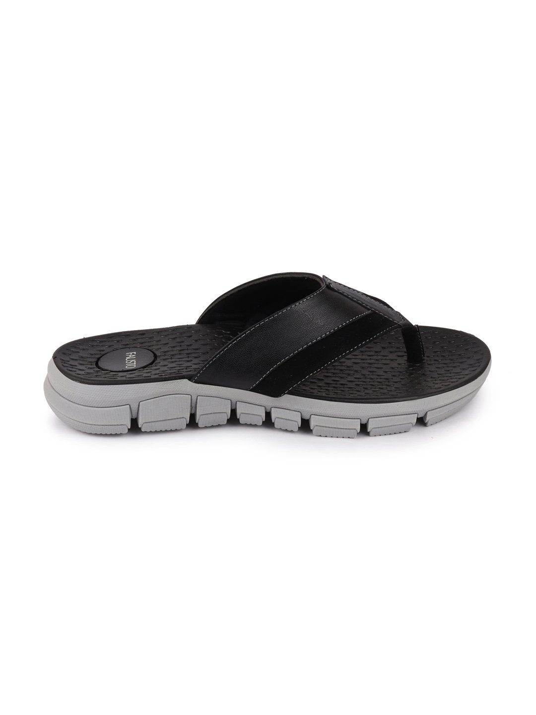 Men Black Casual Flexible Phylon Sole Slippers