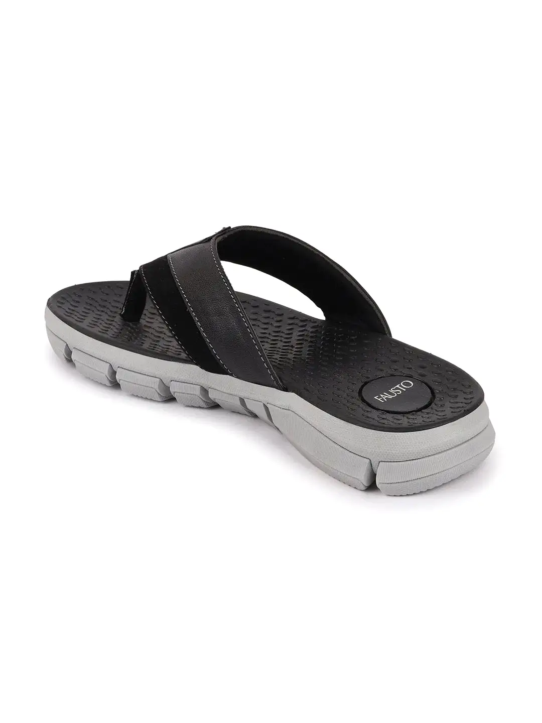 Men Black Casual Flexible Phylon Sole Slippers