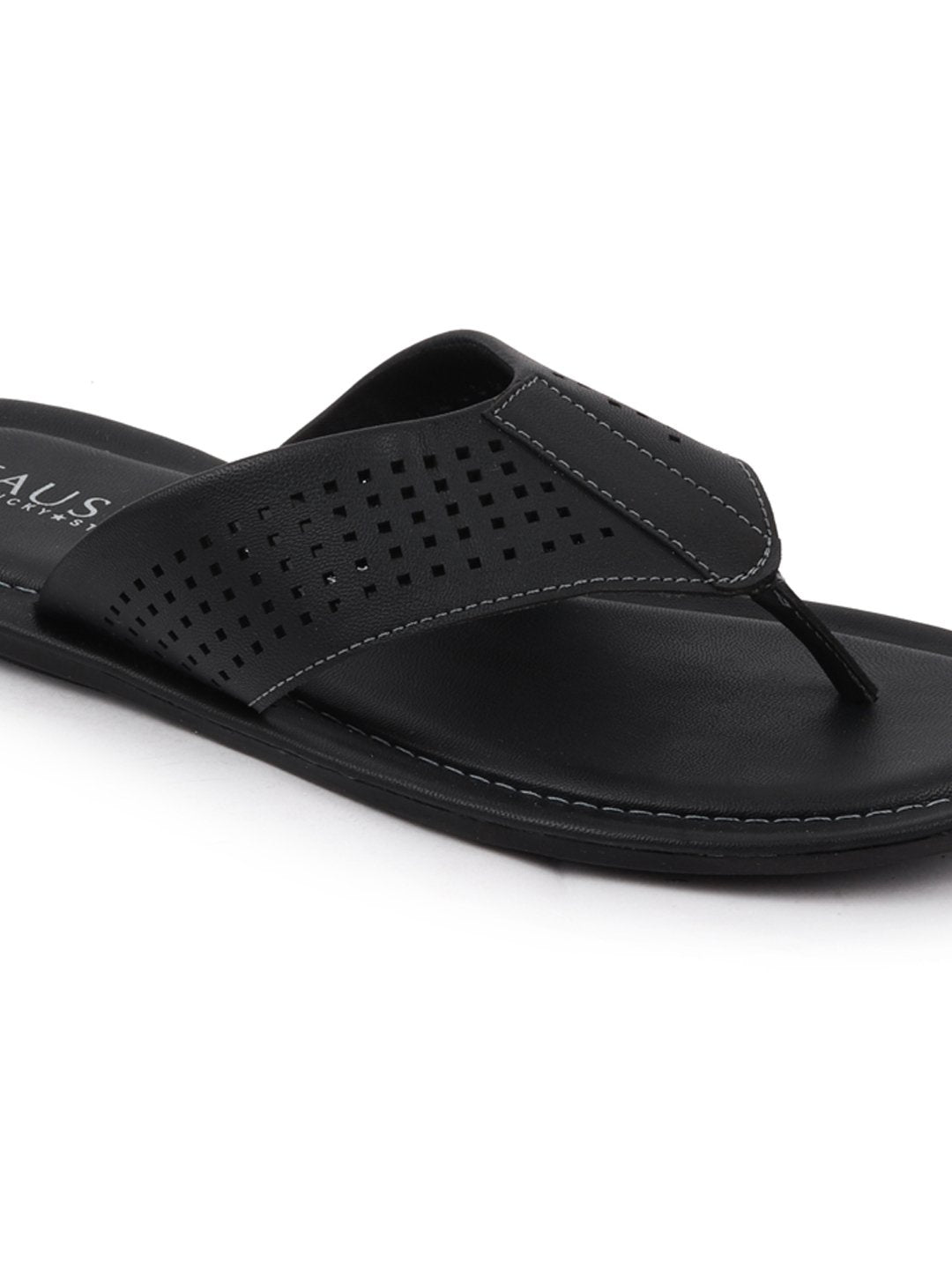 Men Black Indoor & Outdoor Slippers