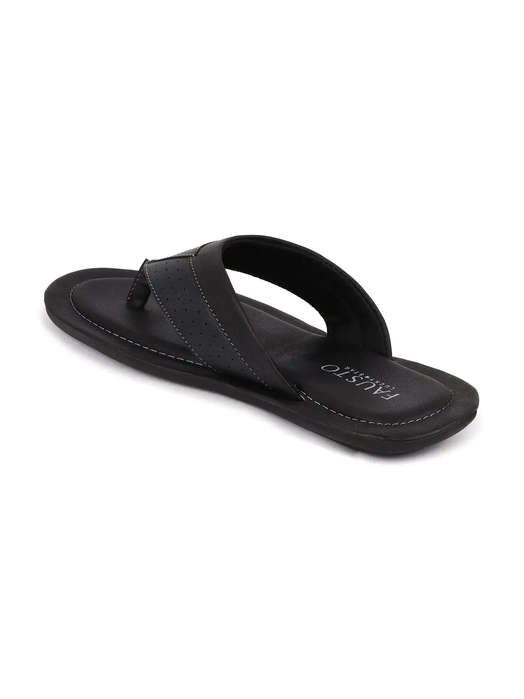 Men Black Indoor & Outdoor Slippers