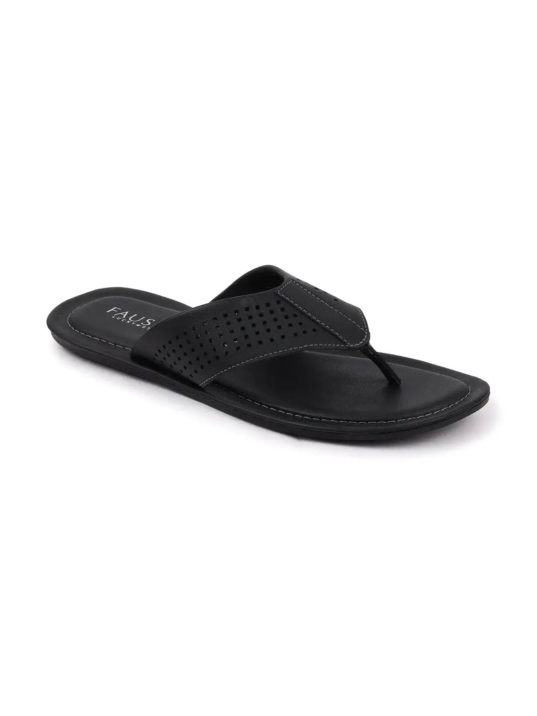 Men Black Indoor & Outdoor Slippers