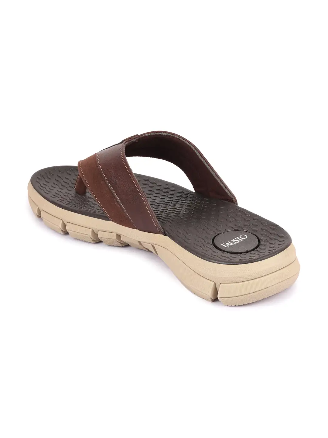 Men Brown Casual Flexible Phylon Sole Slippers