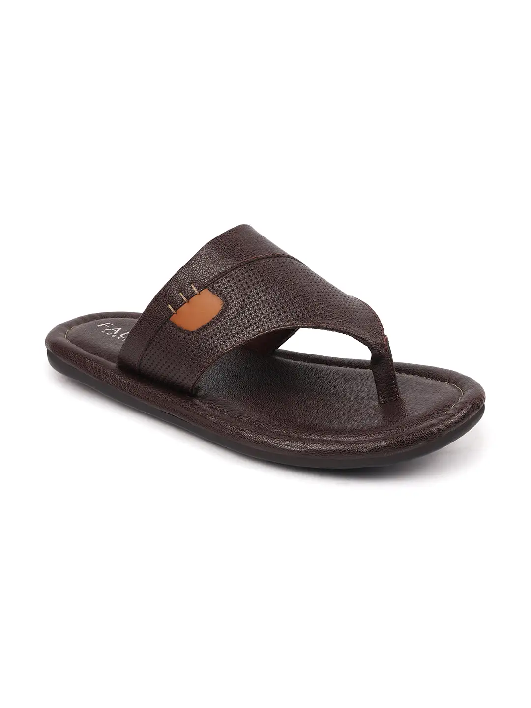 Men Brown Casual Outfit Indoor Outdoor All Day Long Comfort Slip On Thong Slippers