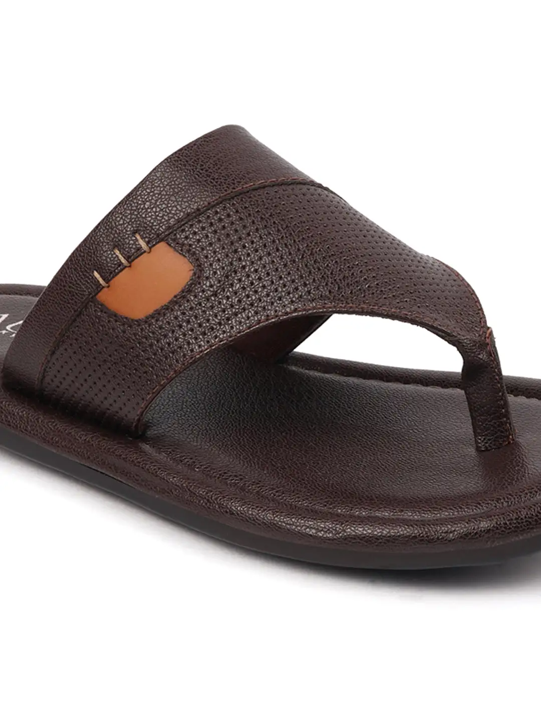 Men Brown Casual Outfit Indoor Outdoor All Day Long Comfort Slip On Thong Slippers