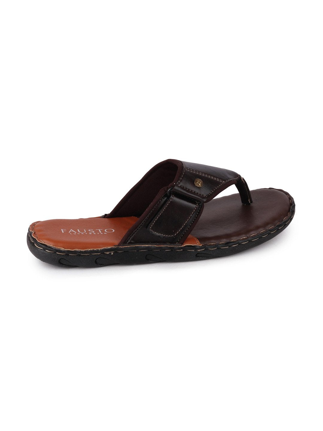 Men Brown Casual Slip-On Slippers