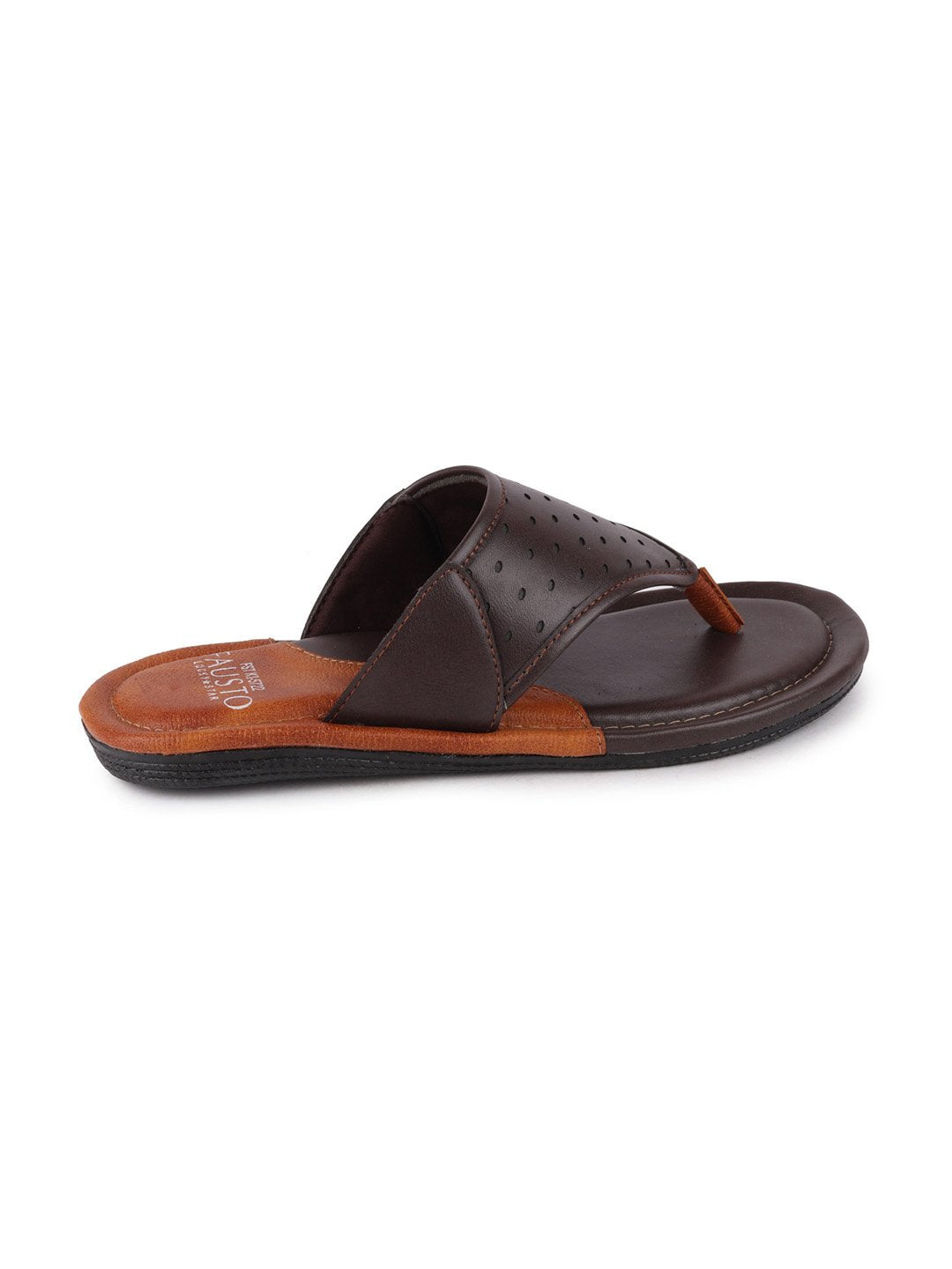 Men Brown Casual Slip-On Slippers