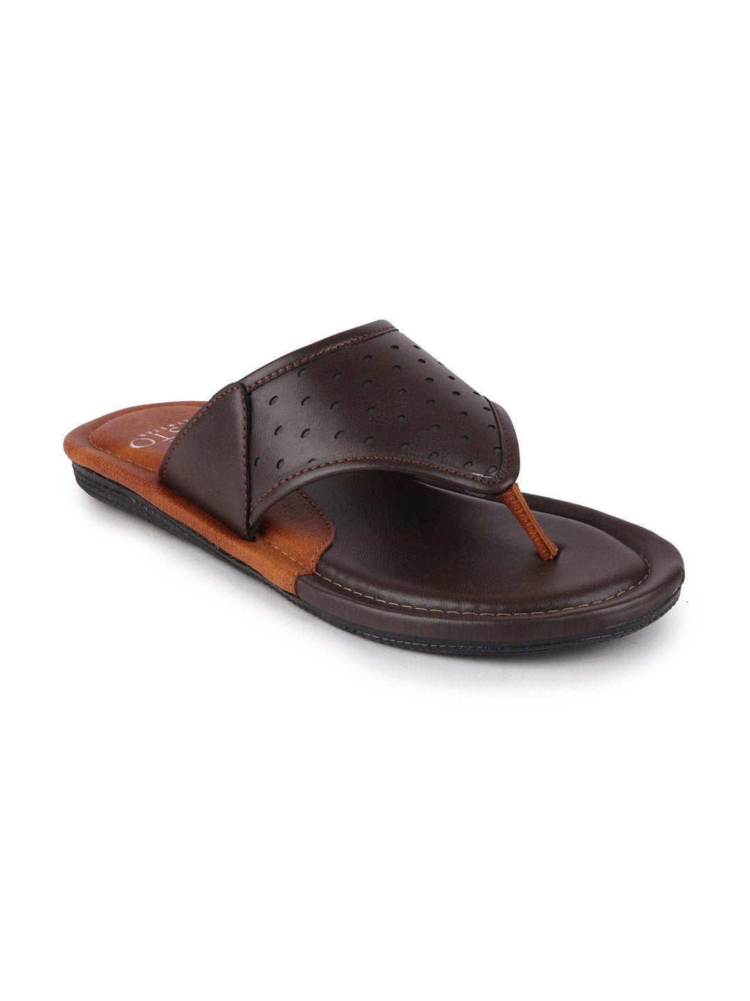 Men Brown Casual Slip-On Slippers